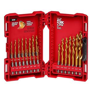 MW Titanium SHOCKWAVE Impact Duty Step Bit Kit with Titanium Drill Bit Set (26-Piece) 48-89-9257-48-89-4631