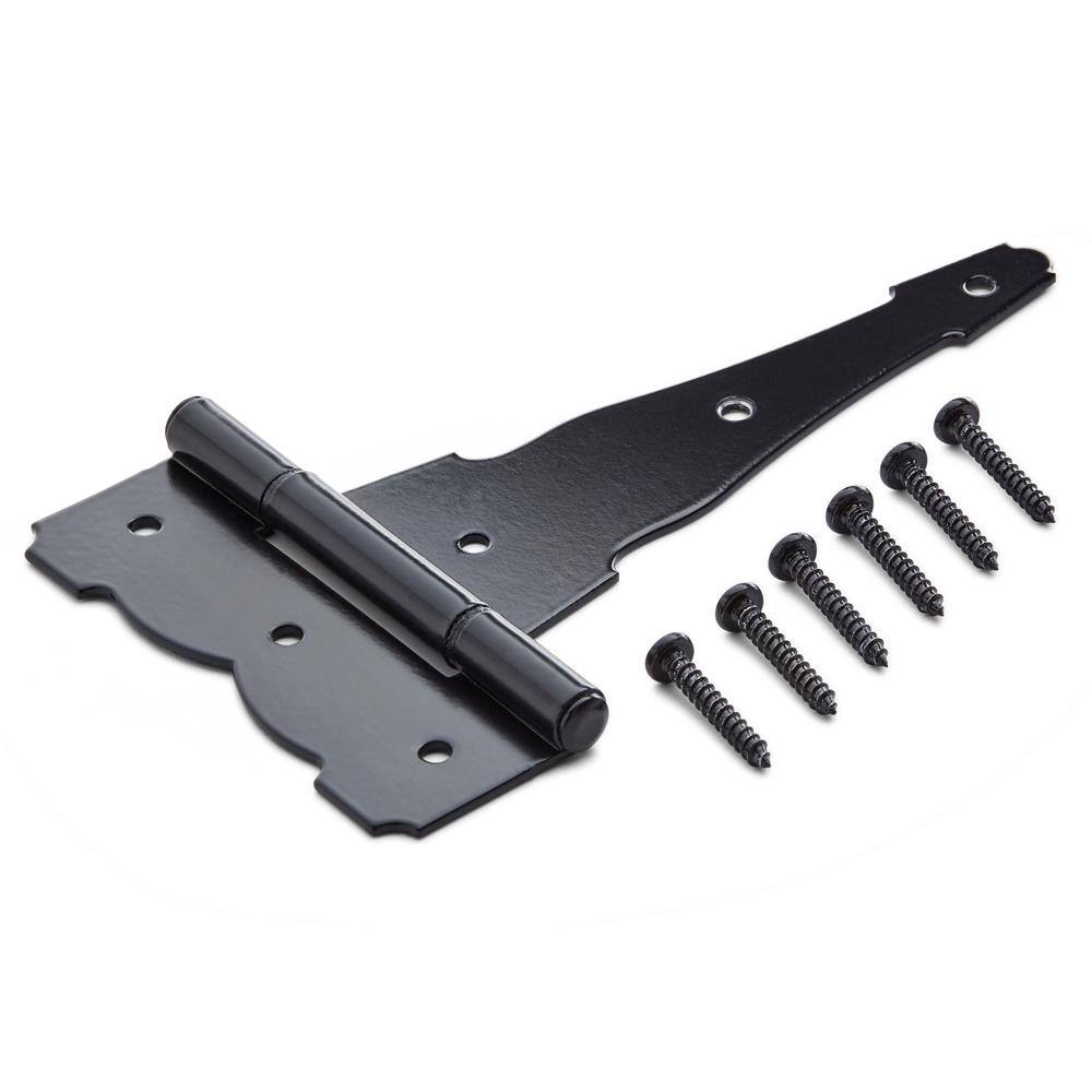 Everbilt Black Decorative Gate Hinge and Latch Set 15472