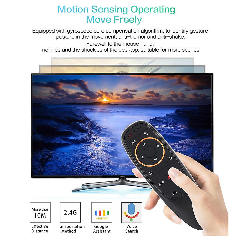 G10 2.4ghz Wireless Air Mouse W/ Usb Receiver Gyroscope Voice Control Handheld Remote Control For Pc Android Tv Box Laptop Notebook Smart Tv