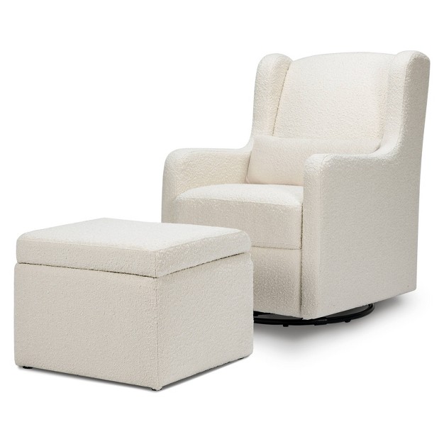 Carter x27 s By Davinci Adrian Swivel Glider With Storage Ottoman