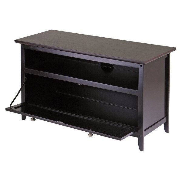 Zuri TV and Media Stand， Espresso - 35.98 x 14.96 x 18.9 inches - 35.98 x 14.96 x 18.9 inches