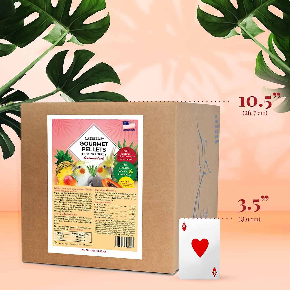 Lafeber Tropical Fruit Gourmet Pellets Cockatiel Bird Food