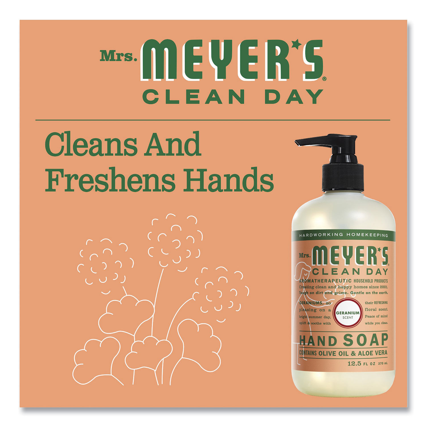 Clean Day Liquid Hand Soap by Mrs. Meyer'sandreg; SJN651332EA