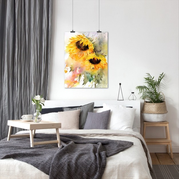 Americanflat Farmhouse Botanical Sunflower Duo By Rachel Mcnaughton Poster Art Print