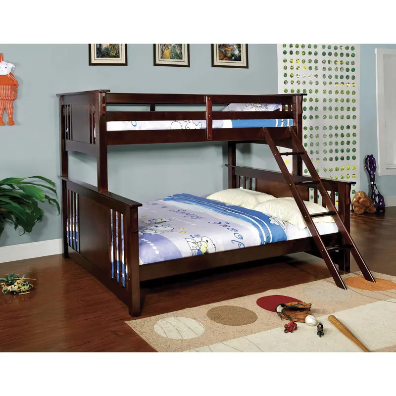 Spring Creek Walnut Twin XL-over-Queen Bunk Bed