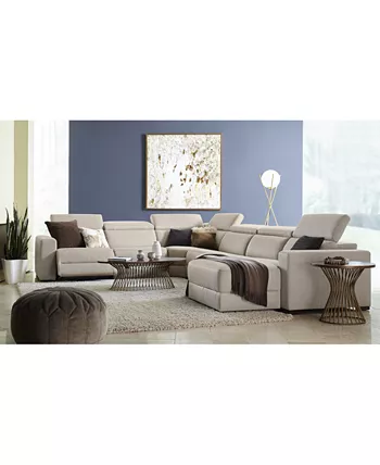 Furniture Nevio 157 6-Pc. Fabric L Shaped Sectional Sofa