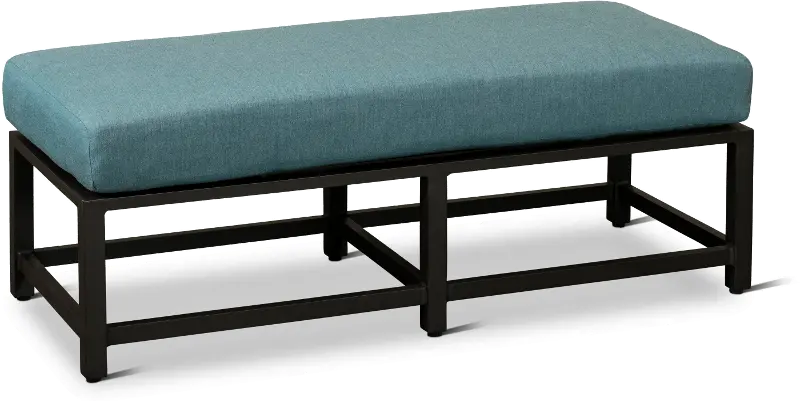 Anesis Blue Patio 2 Seat Bench with Sunbrella Cushion