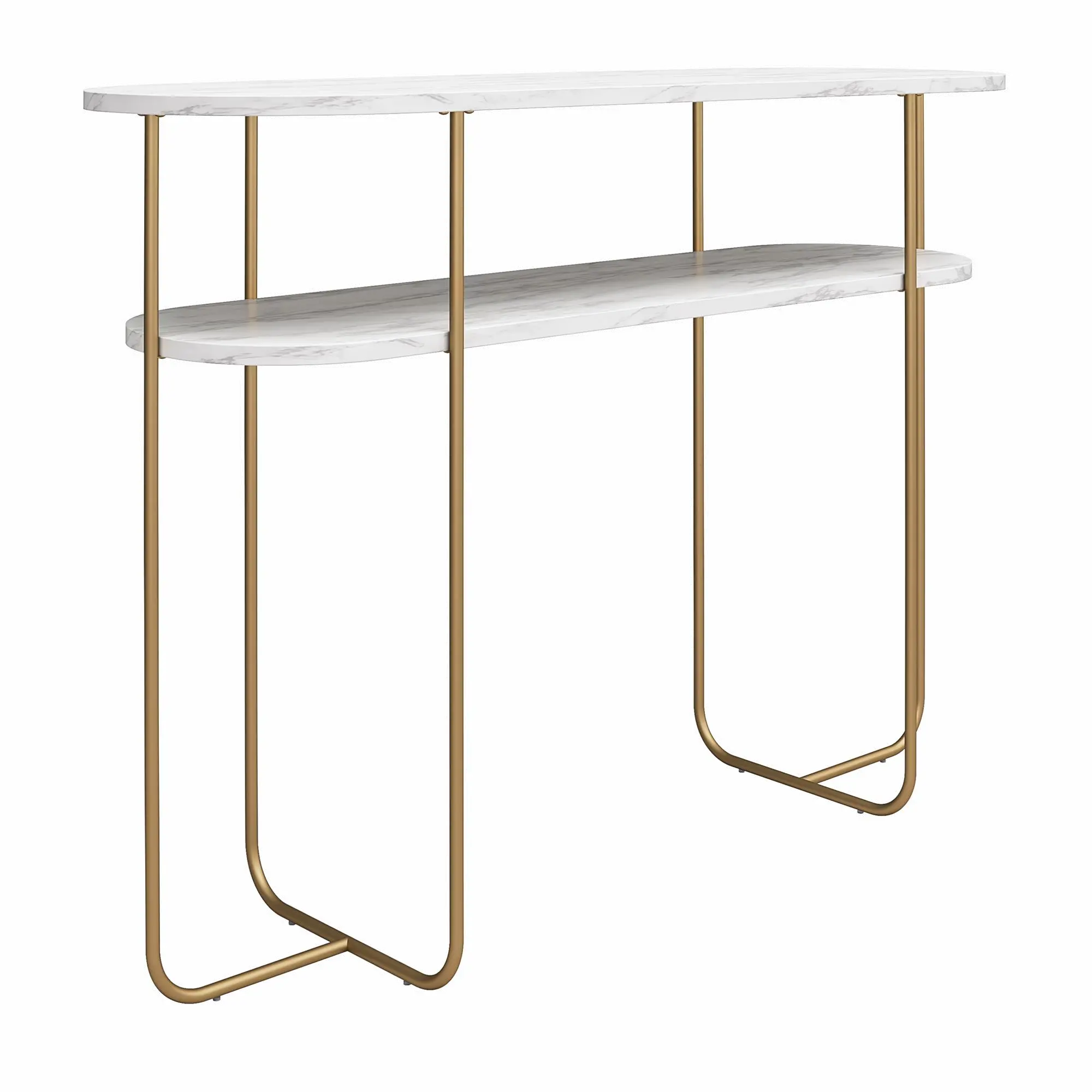 Athena White Marble Console Table