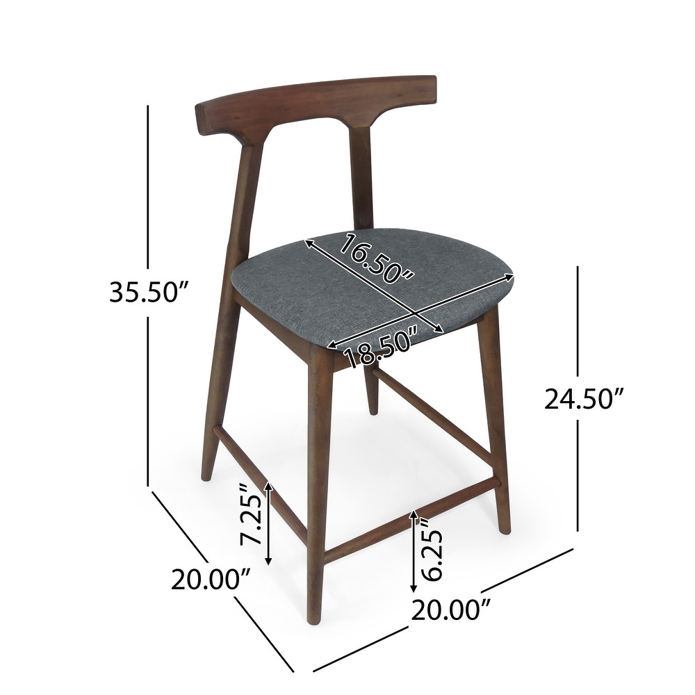 Mugo Upholstered 24.5 Inch Counter Stools by Christopher Knight Home