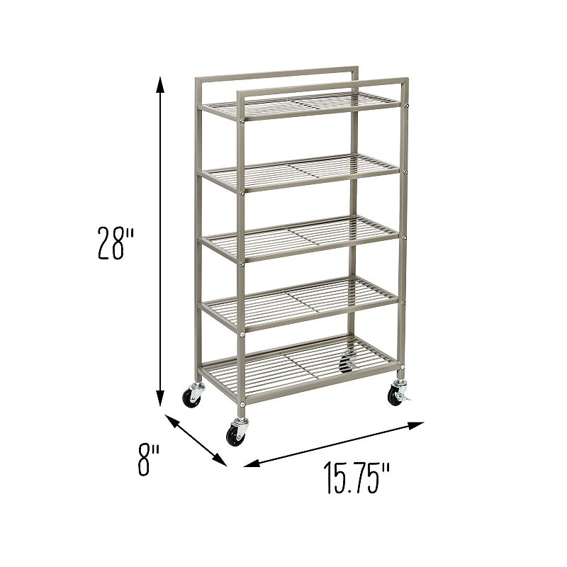 Honey-Can-Do Rolling 5-Tier Bathroom Storage Cart