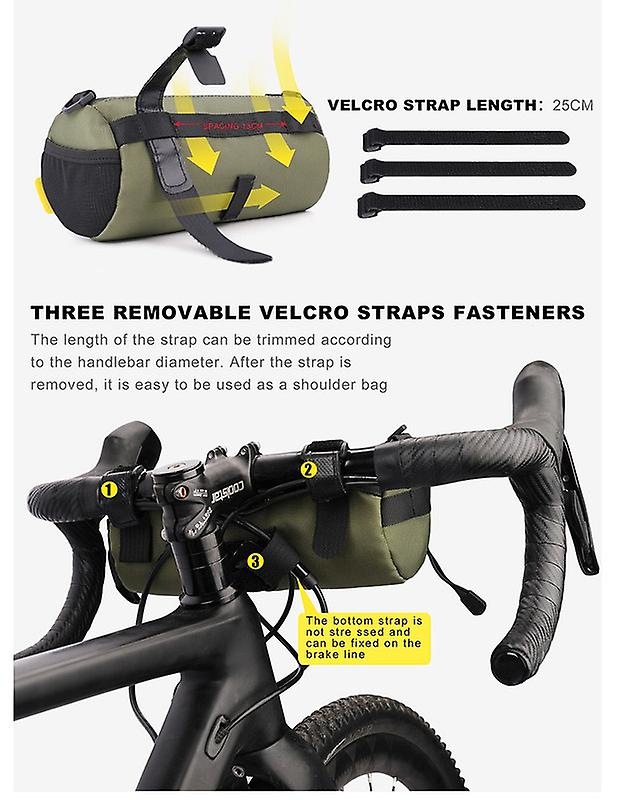 Bike Handlebar Bag 2.4l Big Capacity Multifunctional Shoulder Bag Mtb Road Cycling Bag Frame Tube Bag Elastic Band