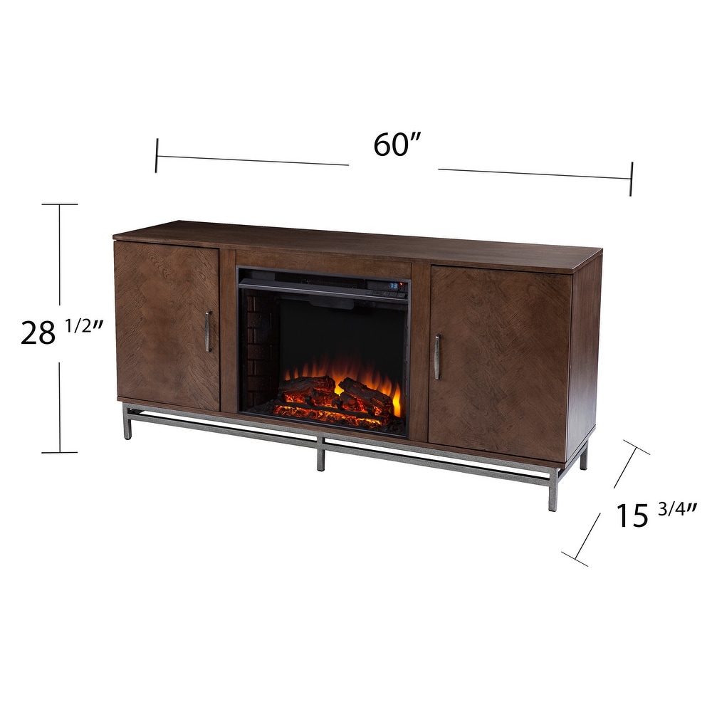 SEI Furniture Simondale Electric Fireplace w/ Media Storage