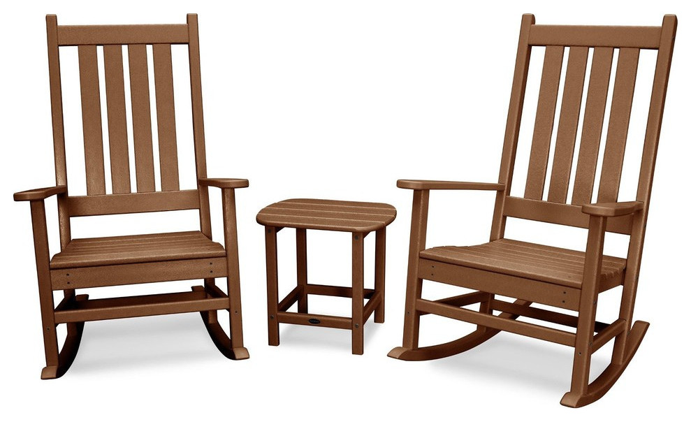 Vineyard 3 Piece Rocking Set   Transitional   Outdoor Lounge Sets   by POLYWOOD  Houzz