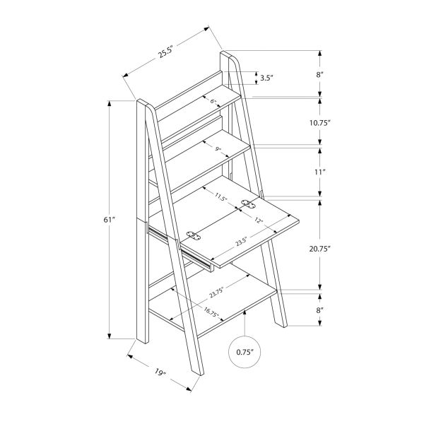 Computer Desk， Home Office， Laptop， Leaning， Storage Drawers， 61