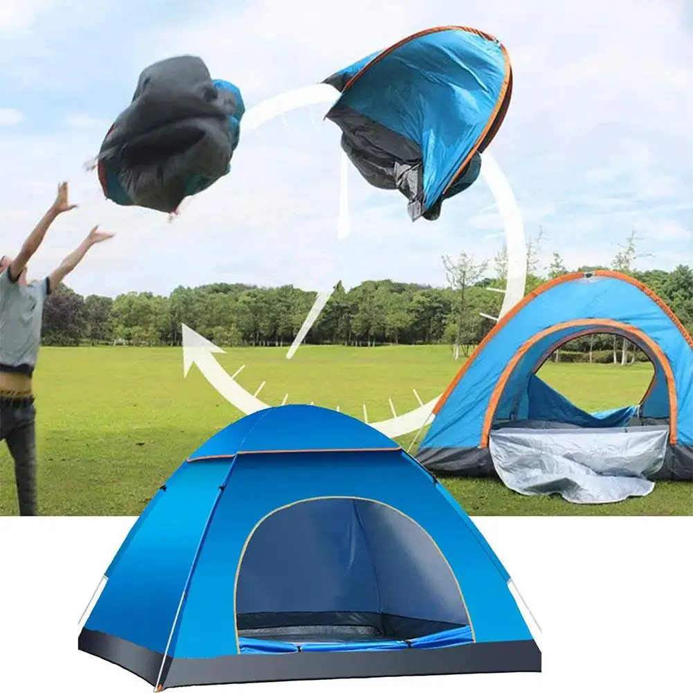 3 4 people Cheap folding beach Hiking open camping Automatic quick Pop Up outdoor tent