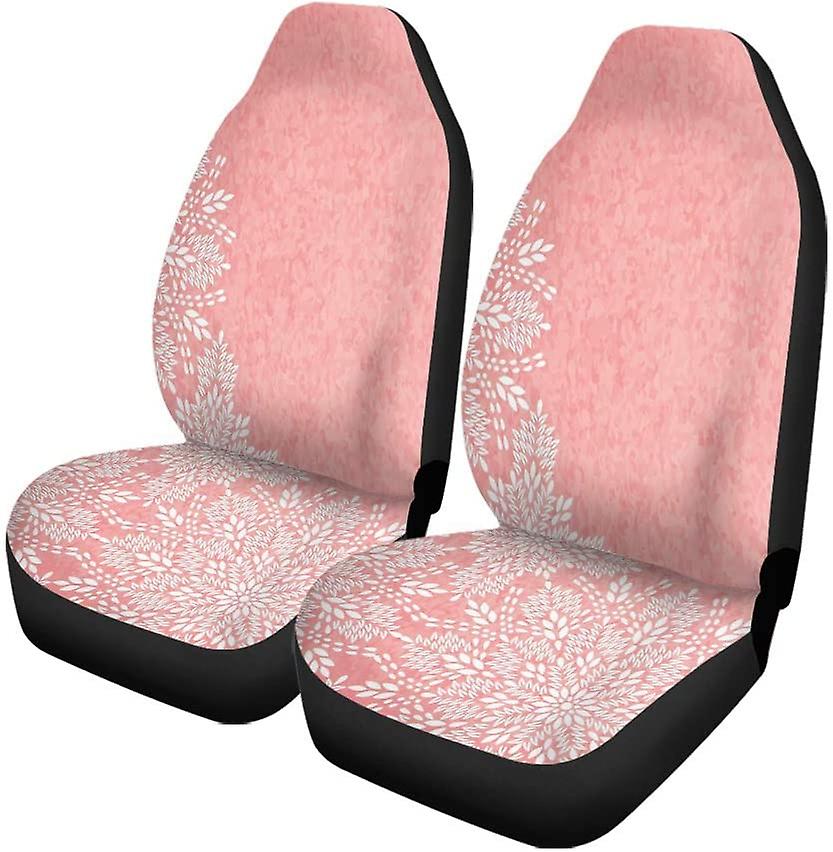 Set Of 2 Car Seat Covers Pink Aesthetic Memphis Universal Auto Front Seats Protector Fits For Car，suv Sedan，truck D---43654