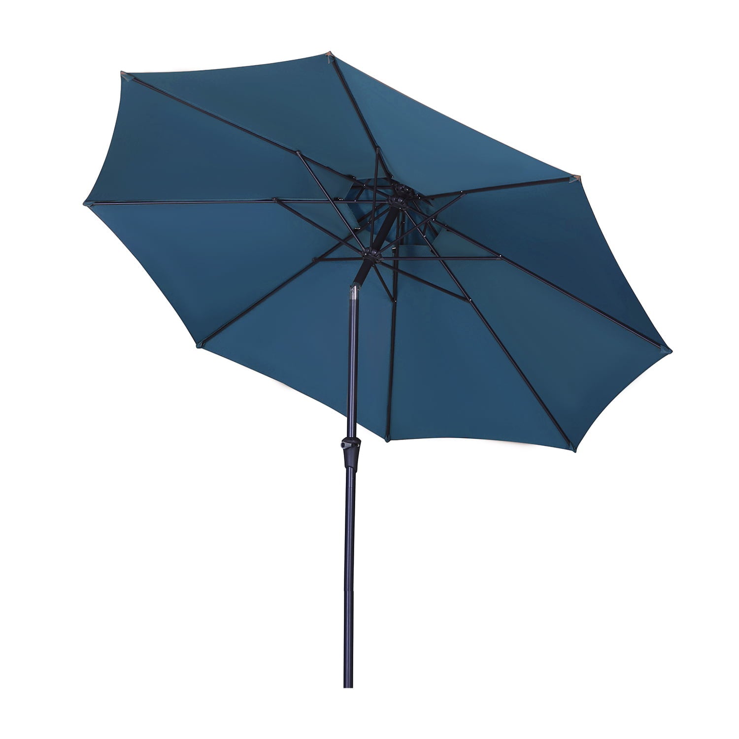 Autlaycil 11FT 2 Tiers Patio Umbrellas Market Outdoor Table Umbrellas with Navy Blue