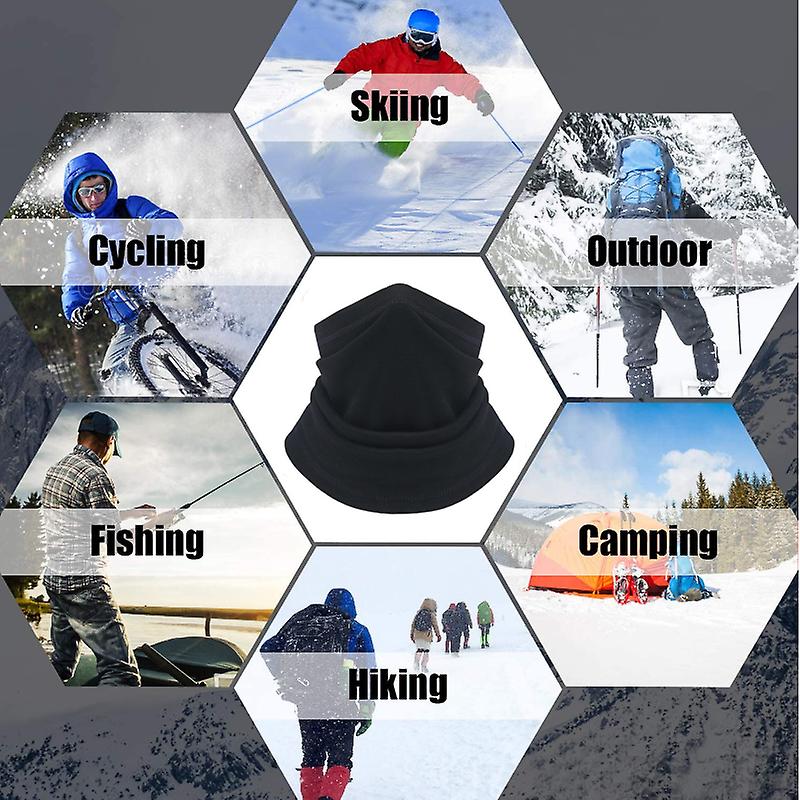 2Pcs Cotton Cashmere Warmer Wrap Neck Cover Face Bandana Winter Outdoor Sports Cycling Bike Ski Motorcycle Fleece Tube Scarf