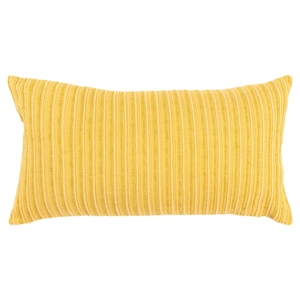 Rizzy Home Tonal Stripe Textured Solid Throw Pillow