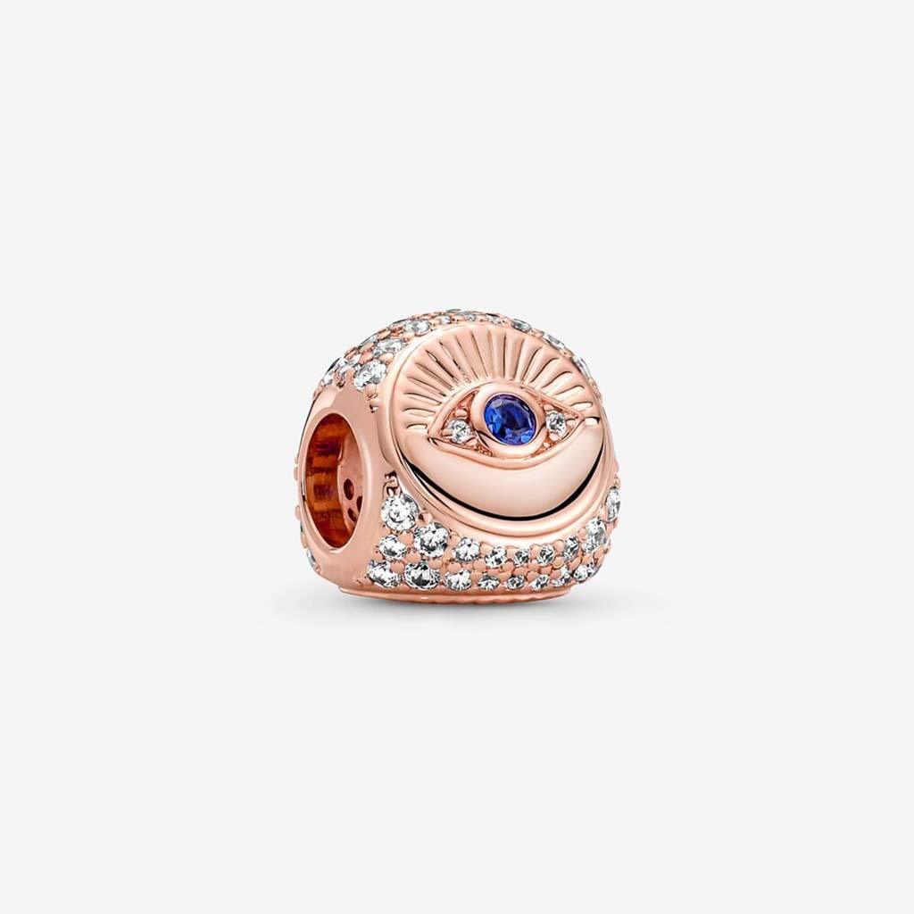 PANDORA  Hamsa, All-seeing Eye & Feather Three-sided Charm