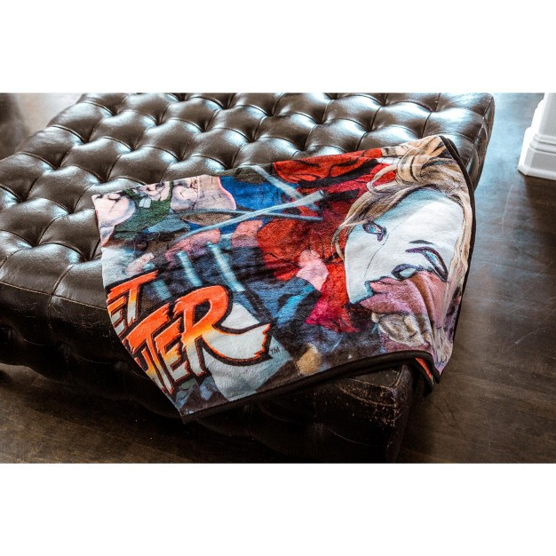 Just Funky Street Fighter Ii The World Warrior Fleece Throw Blanket 45 X 60 Inches