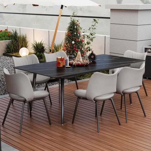 70.8inch Outdoor Rectangular Sintered Stone Dining Table