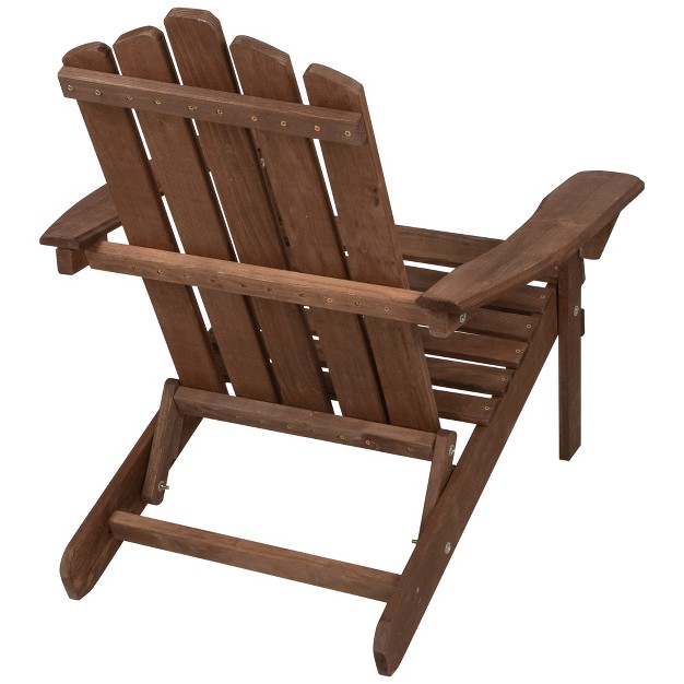 Brown Classic Folding Wooden Adirondack Chair