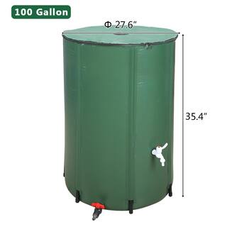 Winado 100 Gal. Green Rainwater Barrel 811782105964