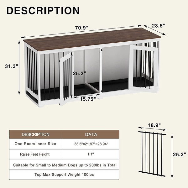 Large Dog Crate Furniture， 71