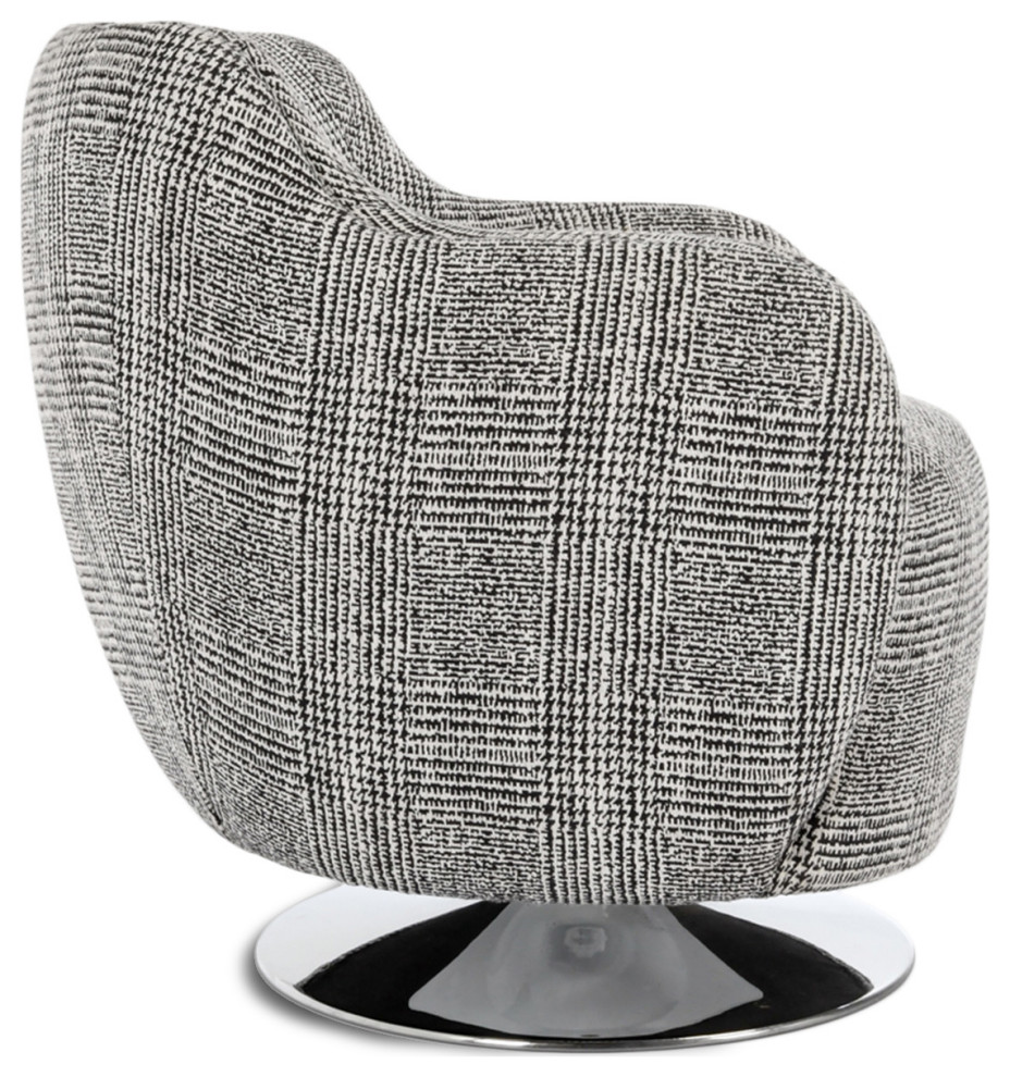 Layla Plaid Swivel Chair   Contemporary   Armchairs And Accent Chairs   by Design Mix Furniture  Houzz