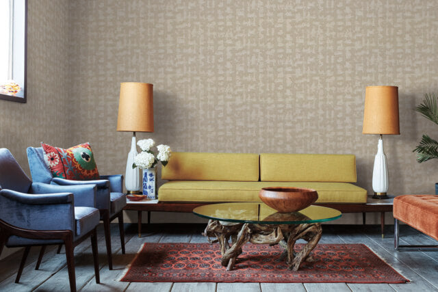 Conservation Wallpaper in Ivory from the Moderne Collection