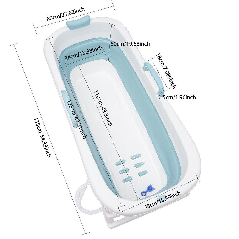 Foldable Soaking Bathtub Adult SPA Tub Large Portable Shower Bucket