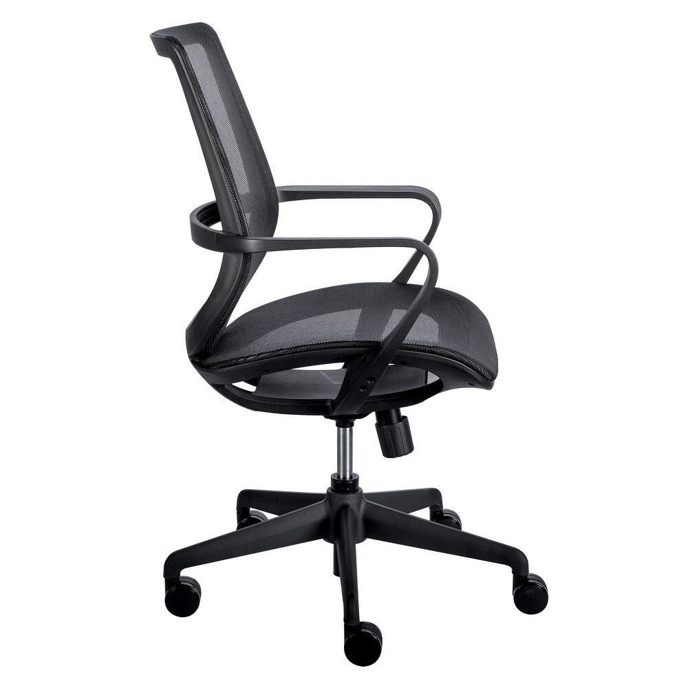 Megan Office Chair in Black Mesh and Black Frame