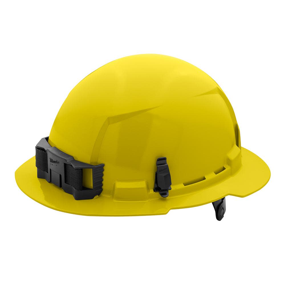 Milwaukee Yellow Full Brim Hard Hat with 6pt Ratcheting Suspension Type 1 Class E