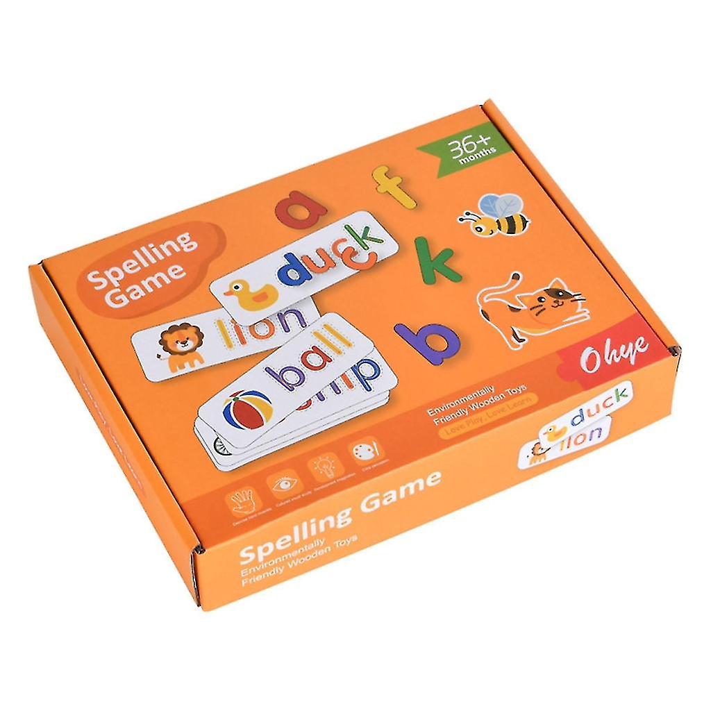 Alphabet Words Matching Toy Learning Flashcards Spell Cognition Toddler Favor