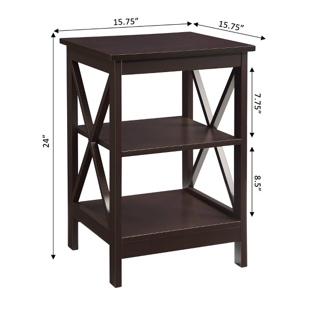 Breighton Home Xavier End Table With Open Shelves