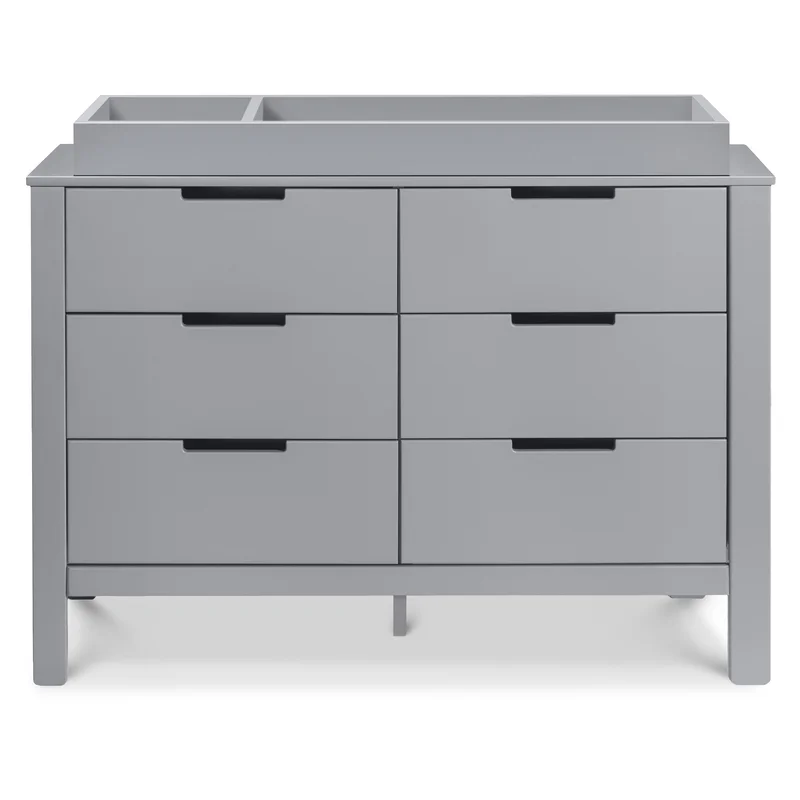 Carter's by DaVinci Colby 6 Drawer Double Dresser， Gray