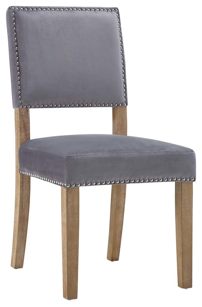 Modern Urban Living Dining Side Chair  Set of 4  Velvet Fabric Wood   Transitional   Dining Chairs   by House Bound  Houzz