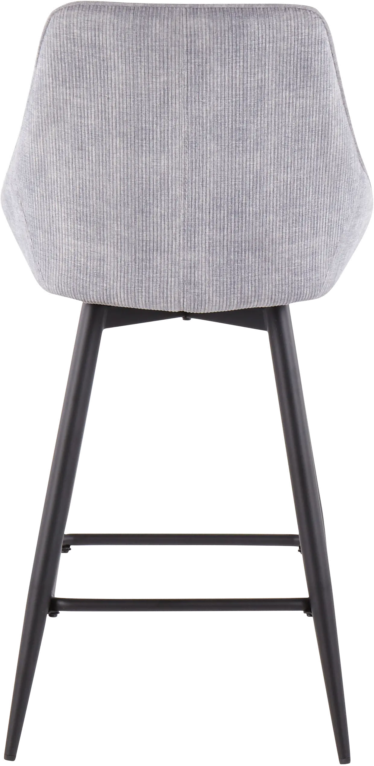 Diana Gray Corduroy Swiveling Counter Stools， Set of 2