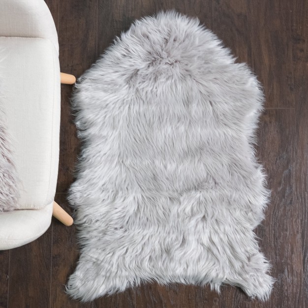 Fluffy Faux Sheepskin Fur Rug Chair Throw 3 x27 X 2 x27 By Sweet Home Collection