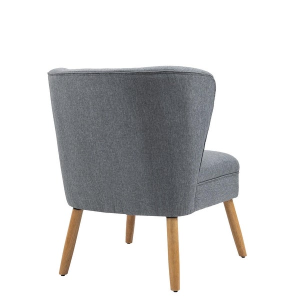 Linen Fabric Armless Accent Chair