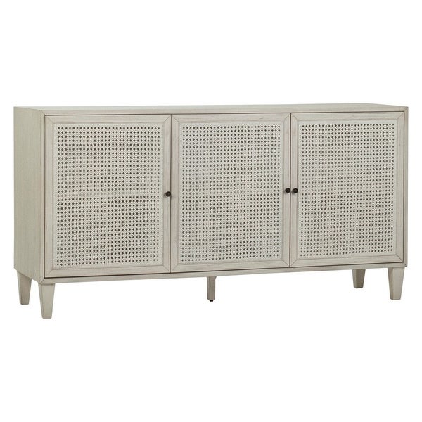 Xander Reclaimed Acacia White Wash Coastal 66-inch Long 3-Door Sideboard with Iron Hardware