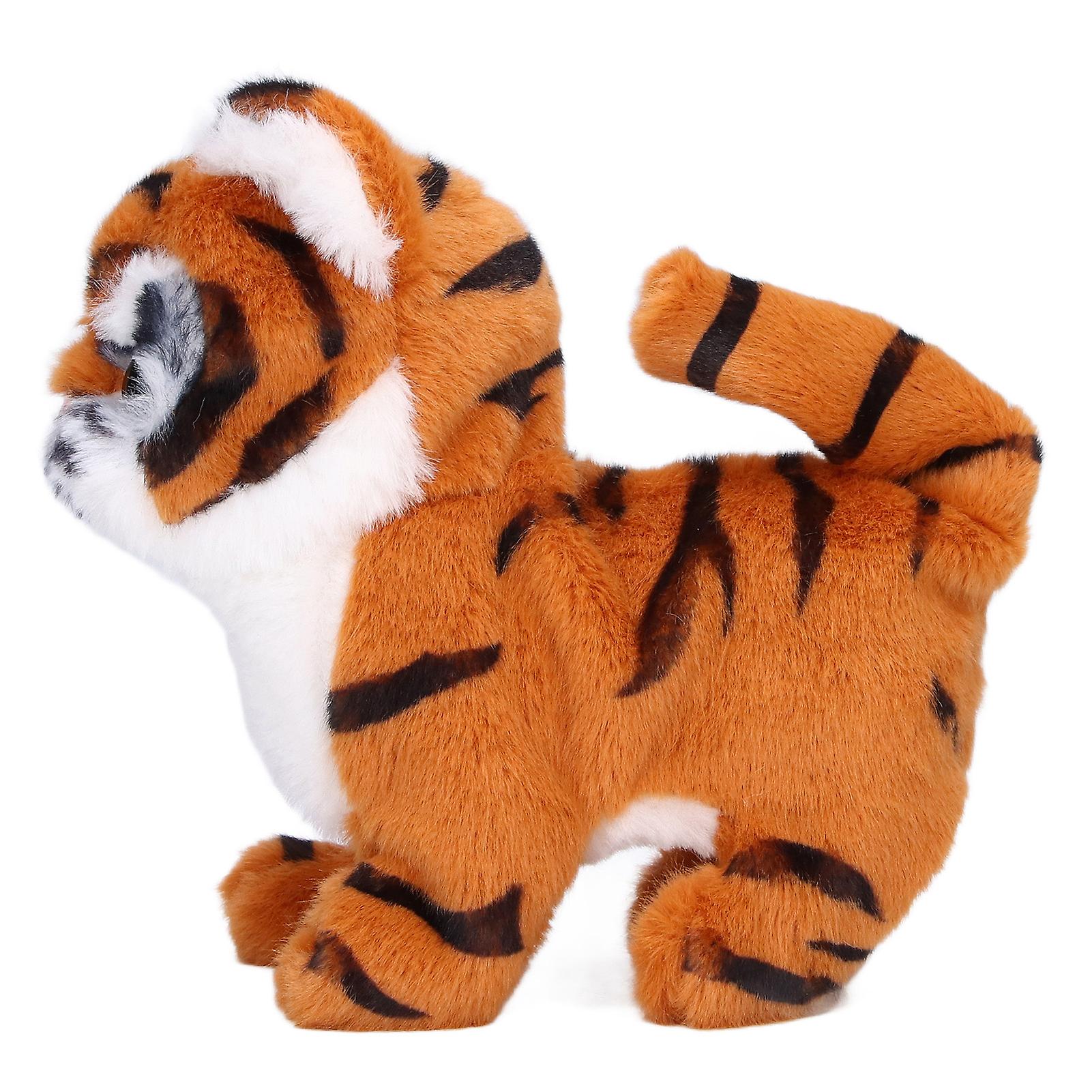 Electric Tiger Toy Walkable Wagging Tail Hypoallergenic Stuffed Animal Lucky Tiger For Home Ornament New Year's Gift