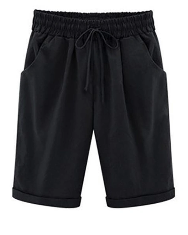 Plus Size Casual Shorts With Pockets for Holiday