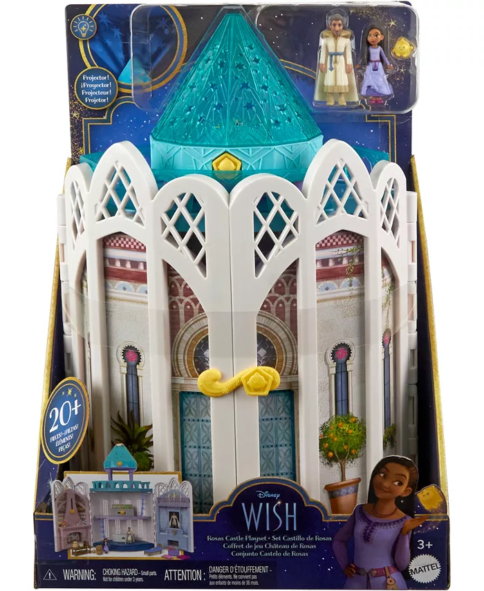 Wish Disneys Rosas Castle Playset  Dollhouse with 2 Posable Mini Dolls  Star Figure 20 Accessories