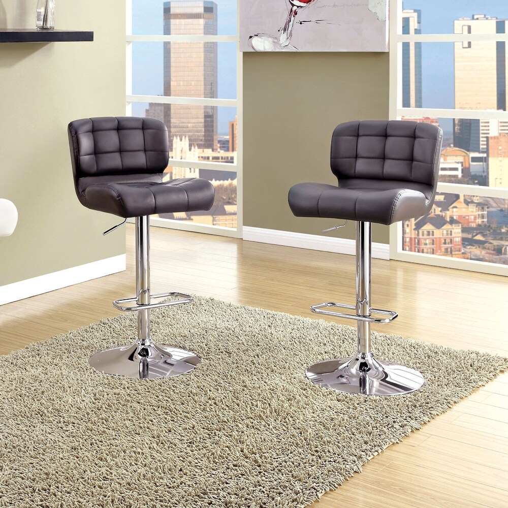 Beas Contemporary Swivel Bar Height Chair (Set of 2) by Furniture of America