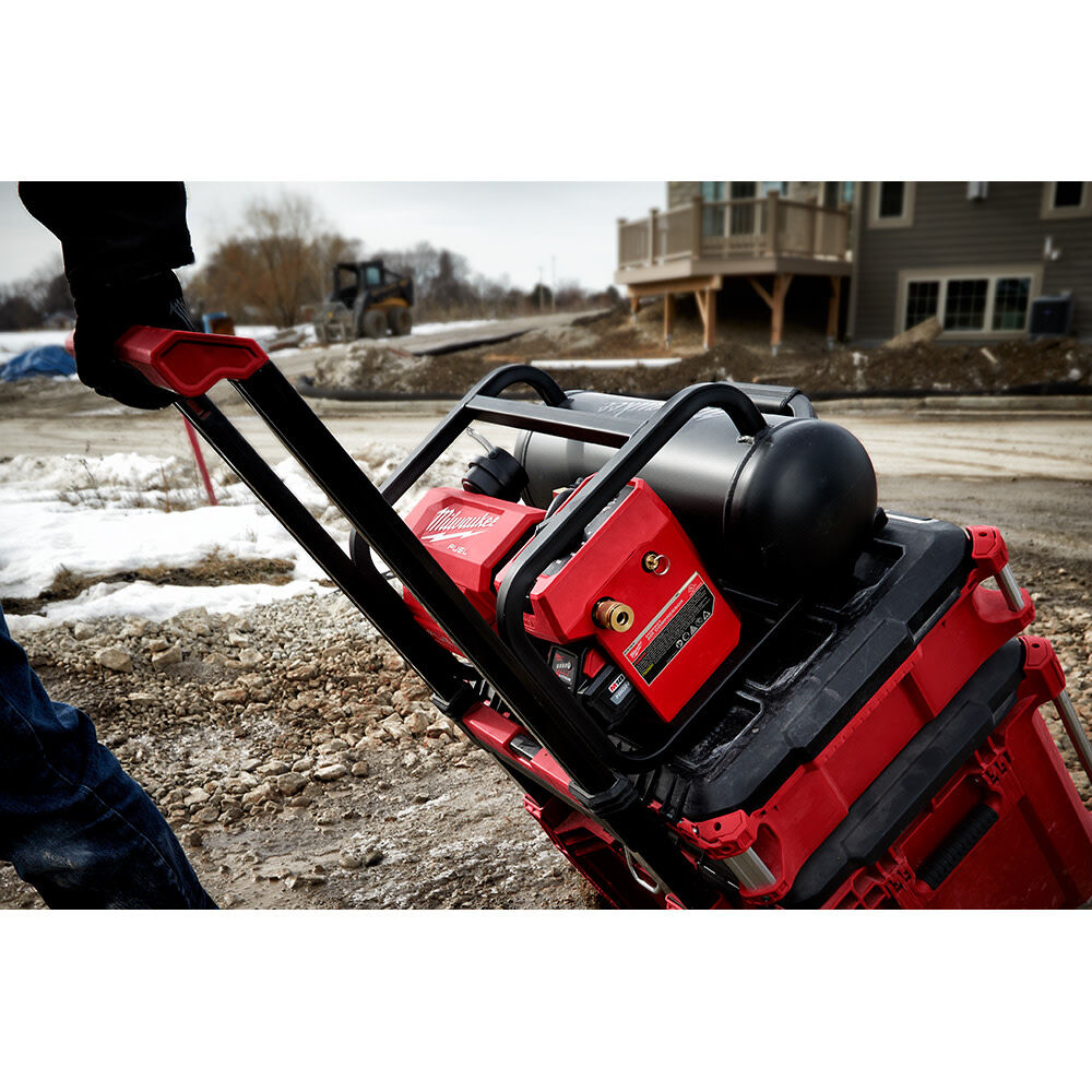 Milwaukee M18 FUEL 2 Gallon Compressor Bare Tool with PACKOUT Rolling Tool Box and PACKOUT Tool Box 2840-20PACK from Milwaukee