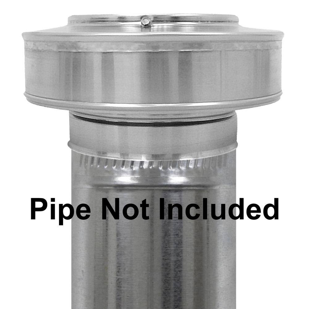 Active Ventilation 7 in. Dia Aluminum Vent Pipe Cap in Mill Finish VPC-7