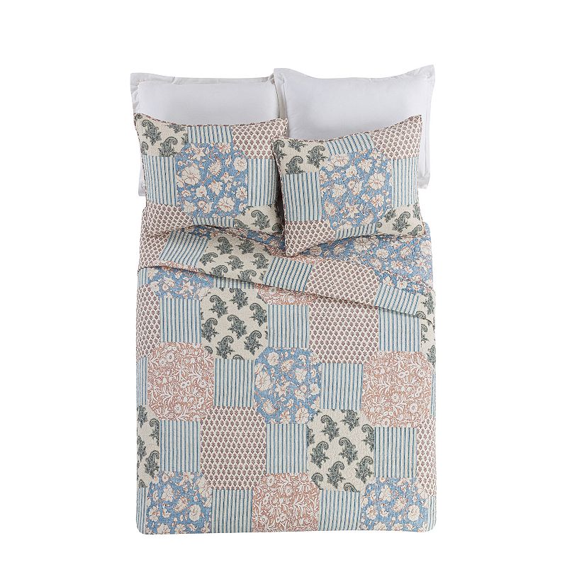 Mary Jane's Home Provencal Rose Quilt Set with Shams