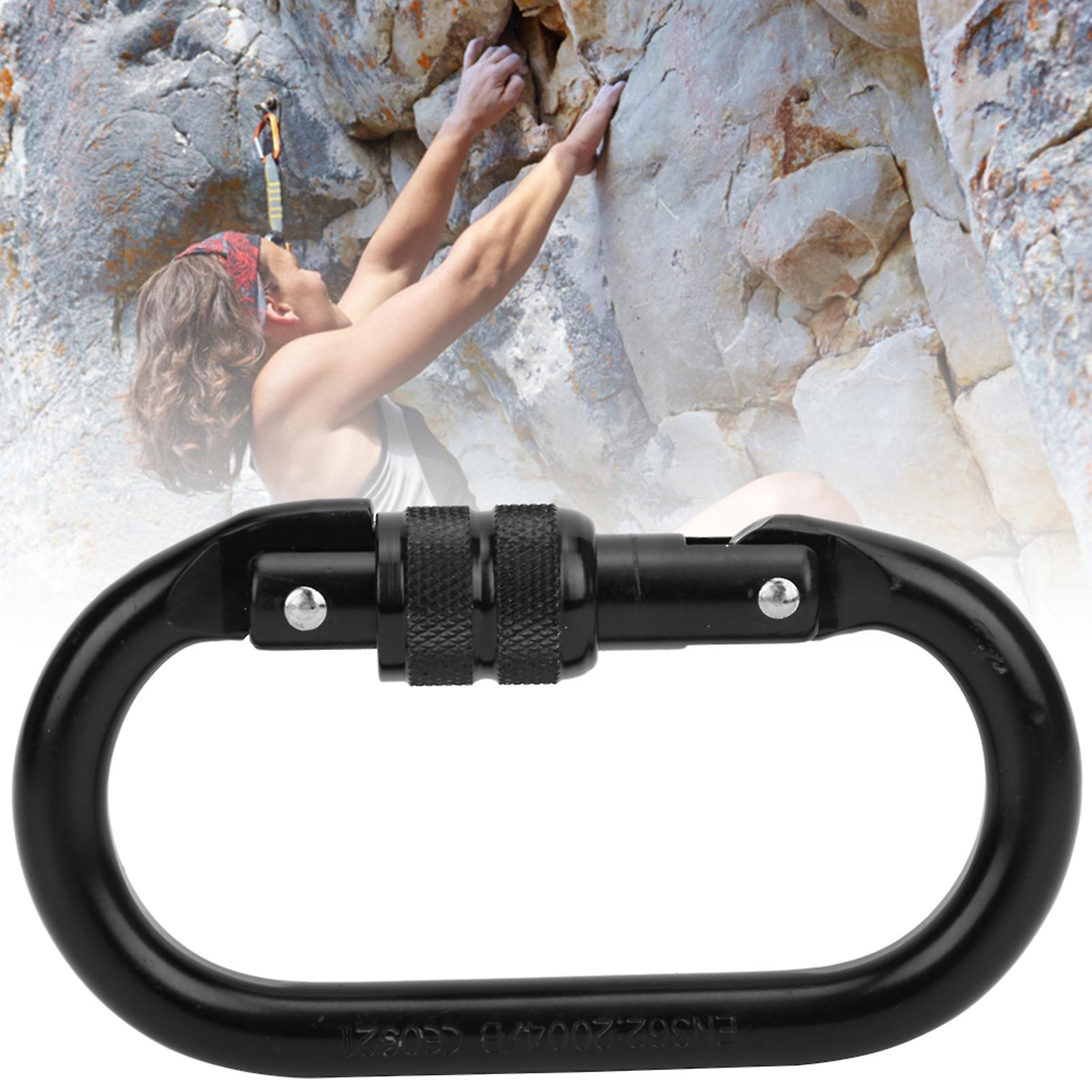 7075 Aviation Aluminum Outdoor Climbing Mountaineering O Shape Automatic Lock Development Safety Protection Carabinerblack